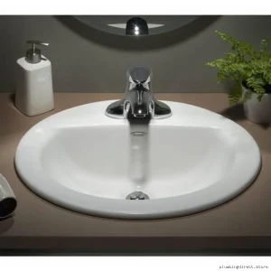 American Standard White Colony Centerset Drop-In Sink - Stylish Bathroom Upgrade