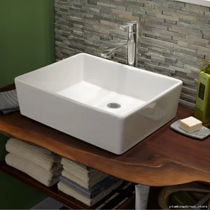 Loft Vessel Bathroom Sink - White with Less Overflow American Standard