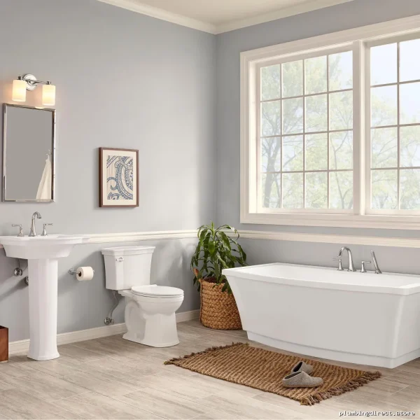 American Standard White Pedestal Leg 0029000.020 - Durable Modern Design for Bathrooms - Image 3