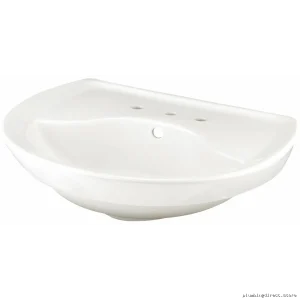 American Standard White Ravenna Widespread Bathroom Sink