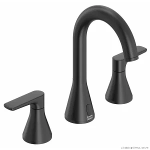 American Standard Aspirations Widespread Bathroom Faucet with Pop-Up Drain - Matte Black Finish Model 7061857.243