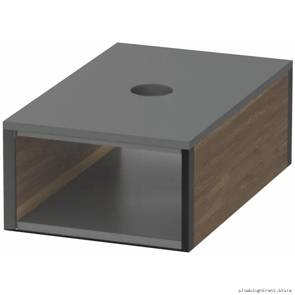 American Walnut Storage Box with Secure Lid - Duravit