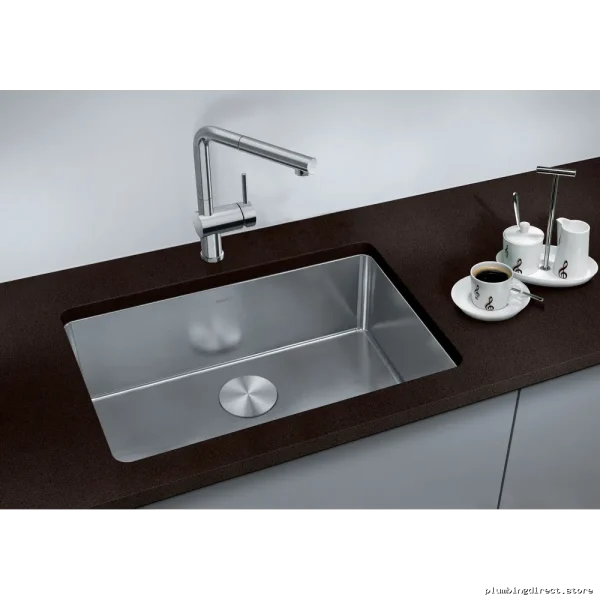 Andano U One Super Single Bowl Undermount Sink - Stainless Steel Blanco Model 401566 - Image 2