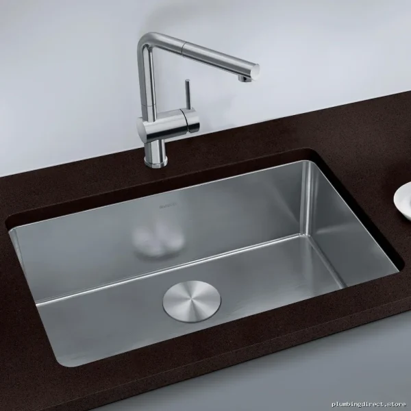 Andano U One Super Single Bowl Undermount Sink - Stainless Steel Blanco Model 401566 - Image 3
