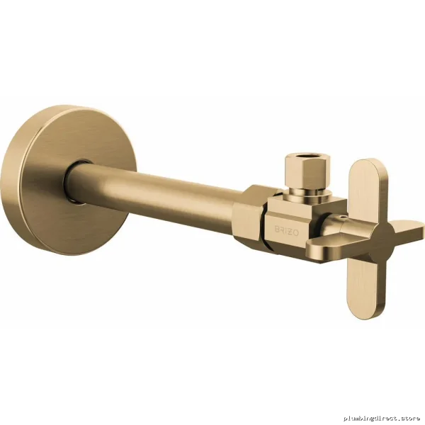 Angled Cross Handle Supply Stop Valve | Brilliance Luxe Gold BT022204-GL Brizo - Image 2