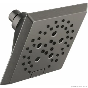 Angular 5-Setting H2Okinetic Shower Head - Lumicoat Black Stainless Delta