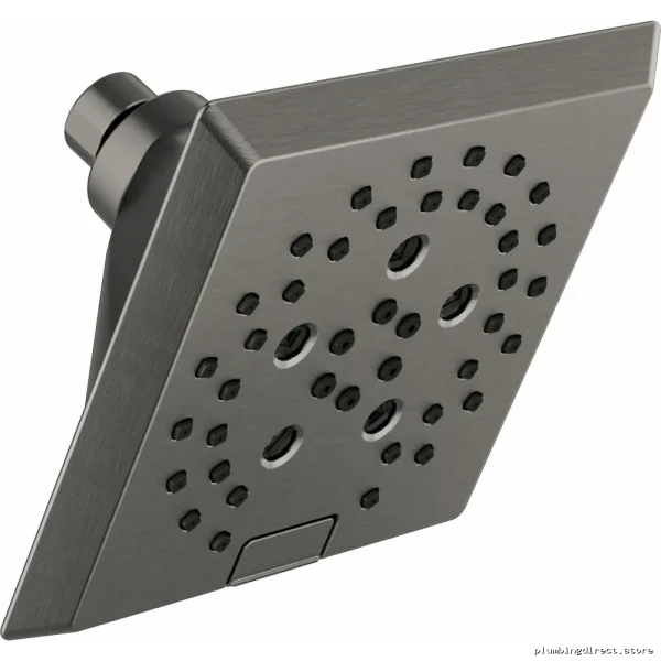 Angular 5-Setting H2Okinetic Shower Head - Lumicoat Black Stainless Delta