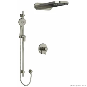 Momenti Modern Anti-Scald Thermostat Shower Faucet Brushed Nickel