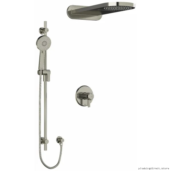 Momenti Modern Anti-Scald Thermostat Shower Faucet Brushed Nickel