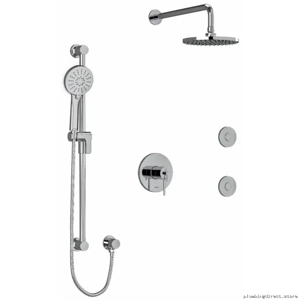Anti-Scald Thermostatic Shower Faucet with Ceiling Mount - Chrome Finish RioBel