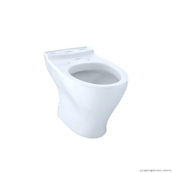 Universal Height Elongated Toilet Bowl with Skirted Design - Cotton White Aquia® CT412F#01