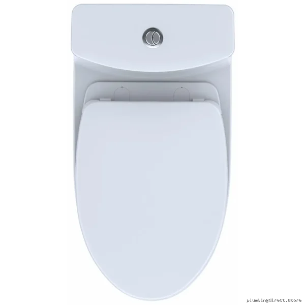 Aquia Tall Elongated Dual Flush 1-Piece Toilet with SoftClose Seat - Cotton White MS646 - Image 2