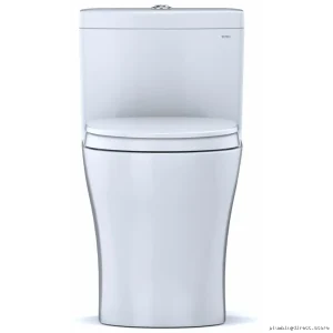 Aquia Tall Elongated Dual Flush 1-Piece Toilet with SoftClose Seat - Cotton White MS646