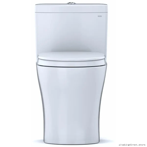 Aquia Tall Elongated Dual Flush 1-Piece Toilet with SoftClose Seat - Cotton White MS646