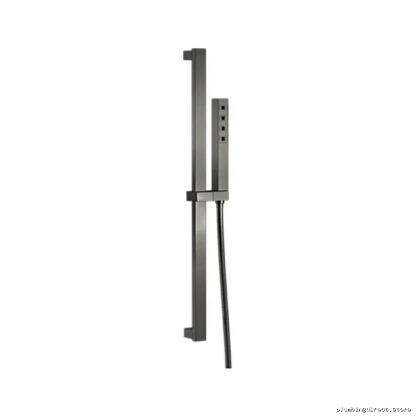 ara adjustable slide-bar hand shower kit w/h²o technology black stainless