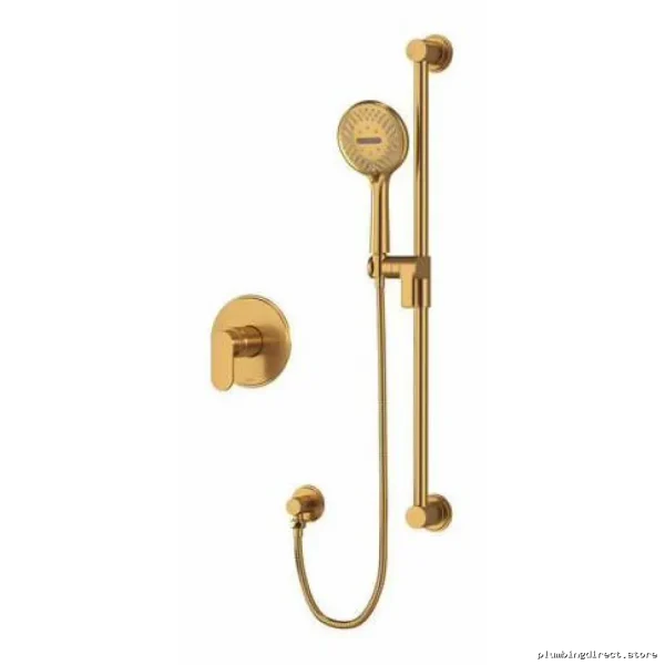 Brushed Gold Arca Pressure Balance Shower Valve with PEX Fittings