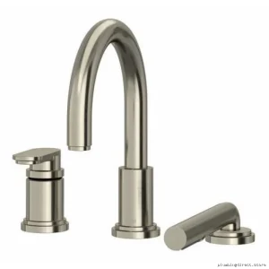 Arca Brushed Nickel Bathtub Filler - Premium 3-Hole Deck Mount