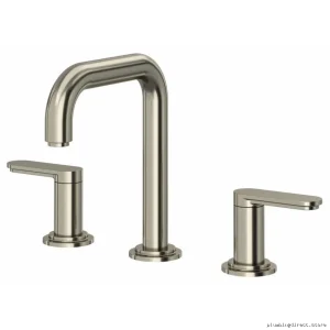 Arca Brushed Nickel Widespread Bathroom Faucet 1.2 GPM U-Spout Lever Handle