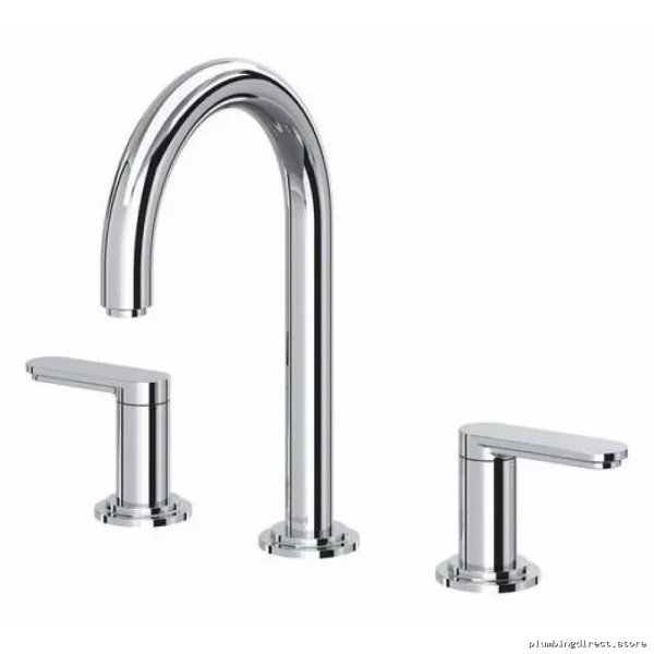 Arca Chrome Bathroom Faucet with Lever Handles 1.2 GPM Water-Saving C-Spout