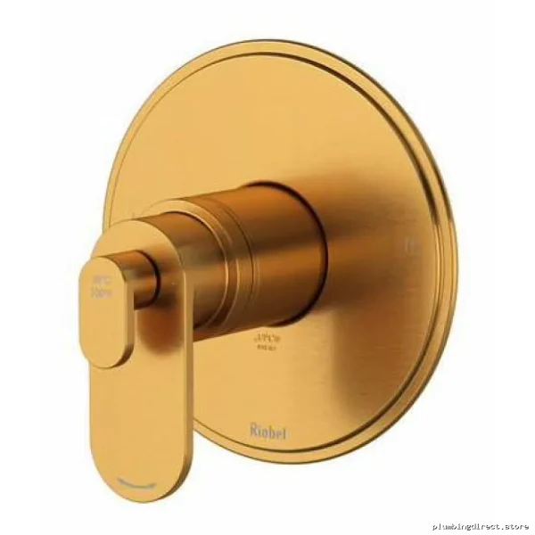 Arca Dual-Function Thermostatic Valve Trim with Temperature & Flow Control - Brushed Gold Finish