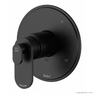 Arca Professional Grade 3-in-1 Thermostatic Shower Valve Trim - Black Finish