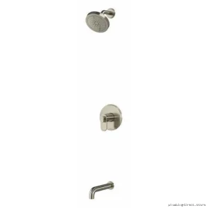 Arca Thermostatic Tub & Shower Faucet - PEX-Ready Brushed Nickel KIT4744AABN-SPEX RIOBEL