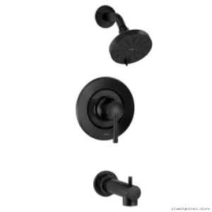 Arlys Quick Connect Posit Temp Tub & Shower Faucet - Sleek Matte Black Moen Model