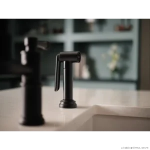 Artesso Bridge-Style Kitchen Faucet with Side Spray - Matte Black 62525LF-BL Brizo