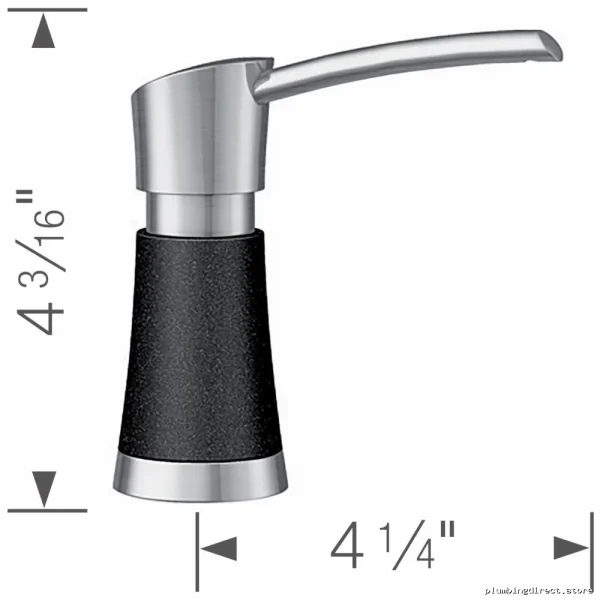 Blanco Stainless Steel Soap Dispenser in Anthracite - Artona 442049 - Image 2
