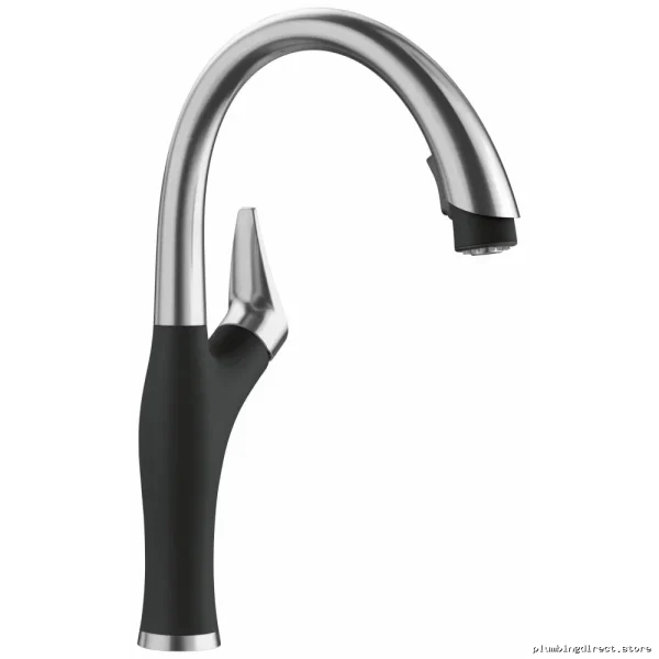 Artona 526401 Blanco Kitchen Faucet – Pulldown Spray in Stainless & Coal Black - Image 2