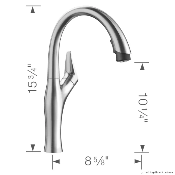 Artona Blanco Stainless Steel Kitchen Faucet with Pulldown Spray - Image 3