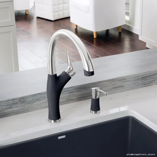 Artona High-Pressure Pulldown Kitchen Faucet - PVD Steel Anthracite Finish Model 442031 - Image 2