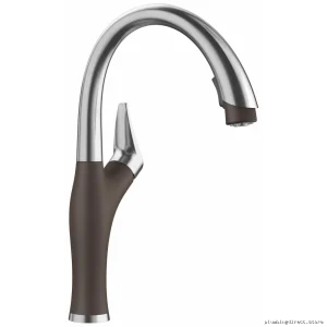 Kitchen Faucet with Pulldown Spray by Artona - Stainless Steel