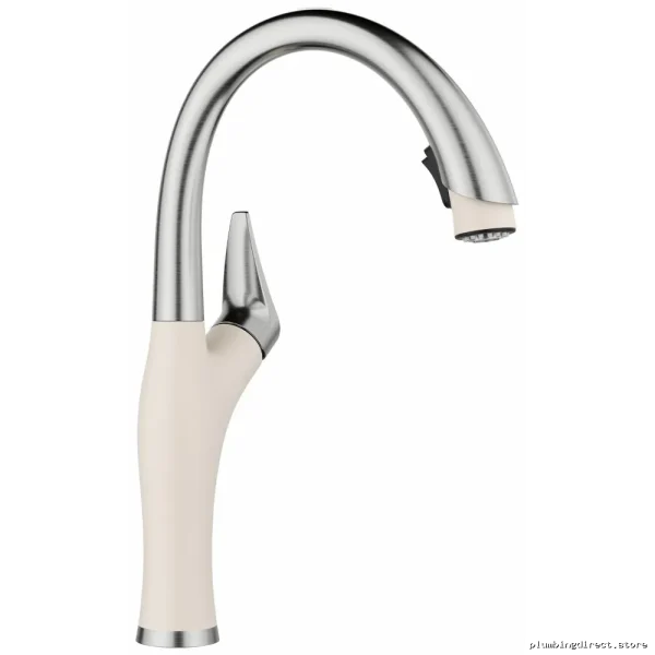 Artona Pull-down Sprayer Kitchen Faucet – Durable PVd Steel & Soft White Finish BLANCO-XXXX - Image 2