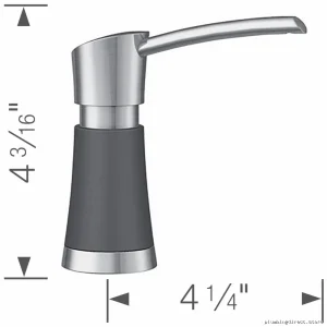 Artona Soap Dispenser | Stainless & Cinder Finish, Blanco Model 442051