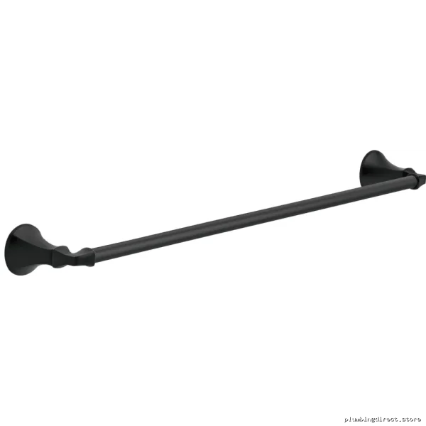 Ashlyn 24 Inch Matte Black Wall-Mounted Towel Bar - Delta Design