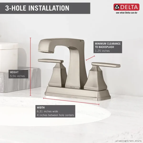 Ashlyn Modern Stainless Centerset Faucet - 2564-SSMPU-DST Delta - Image 2
