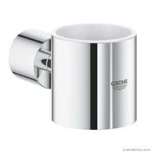Atrio Stylish Chrome Glass Holder Model 4