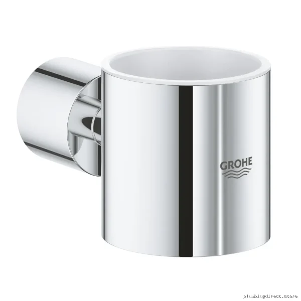 Atrio Stylish Chrome Glass Holder Model 4