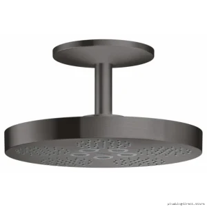 Axor Brushed Black Chrome Ceiling Mount Shower Head 1.75 GPM 2-Jet