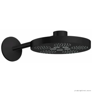 Axor 2-Jet Shower Head with Arm Trim - 1.75 GPM Matte Black Shower Fixture