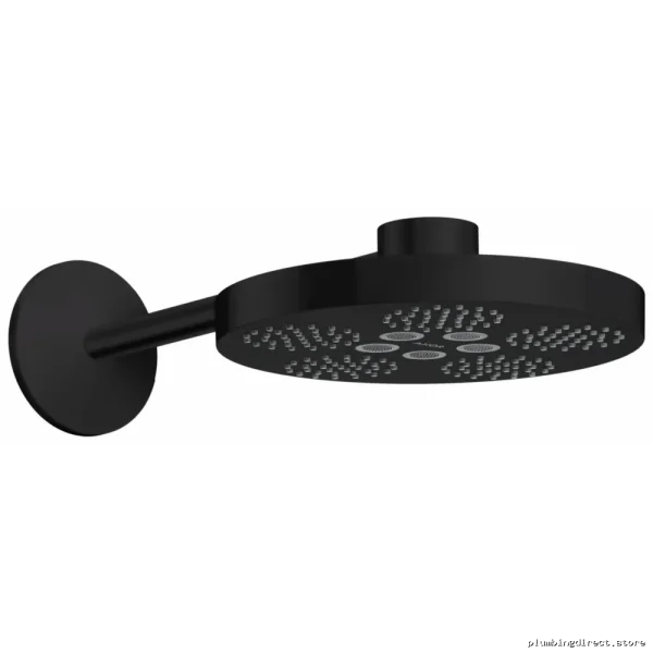 Axor 2-Jet Shower Head with Arm Trim - 1.75 GPM Matte Black Shower Fixture