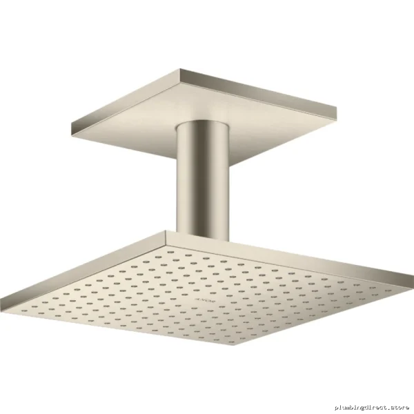 Axor 35319821 Dual-Jet Ceiling-Mounted Shower System - 1.75 GPM, Modern Design, Brushed Nickel Finish
