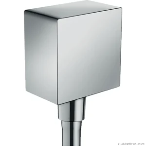 Axor Square Wall Outlet with Check Valve Protection - Durable Chrome Finish Model 36732001
