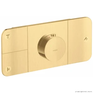 Axor Brushed Gold Thermostatic Valve Trim with 3 Functions 45713251