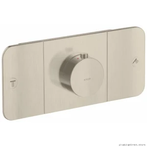 Axor Brushed Nickel Thermostatic Shower Valve Trim - 2 Function