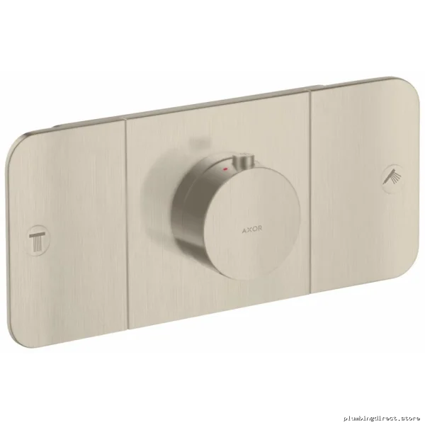 Axor Brushed Nickel Thermostatic Shower Valve Trim - 2 Function