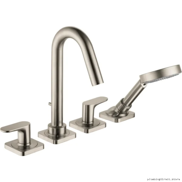 Axor Brushed Nickel Roman Tub Faucet with Hand Shower 34448821