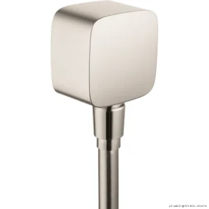 Axor Brushed Nickel Wall Outlet with Leak-Proof Check Valves