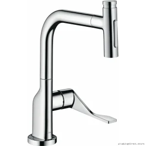 Axor Chrome Pull-Out Kitchen Faucet by Citterio - Modern Spray Design